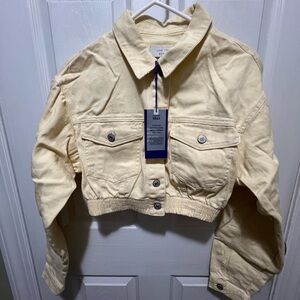 Love Tree Womens Yellow Jean Jacket